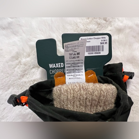 L.L BEAN WAXED COTTON CHOPPER MITTS, NWT - Picture 5 of 7